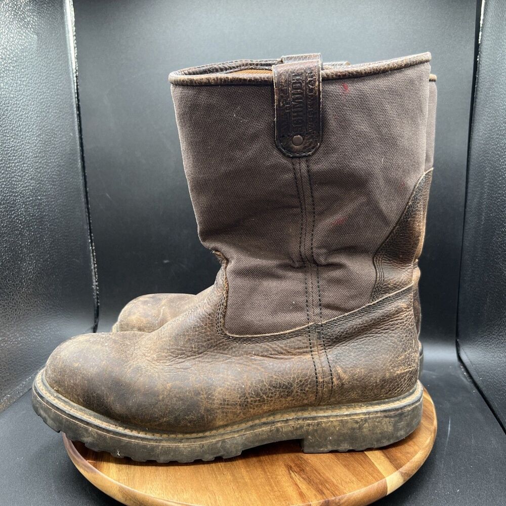 C.E. Schmidt Men's Size 12M Boots Brown Leather Waterproof Comp Toe Work Shoes